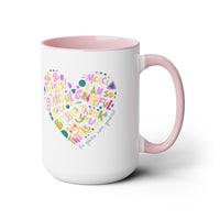 Grateful Two-Tone Coffee Mugs, 15oz