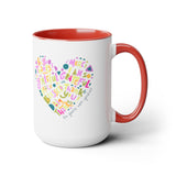 Grateful Two-Tone Coffee Mugs, 15oz