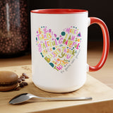 Grateful Two-Tone Coffee Mugs, 15oz